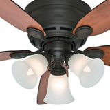 Hunter Low Profile Bronze Ceiling Fan 5 Blade 42 In