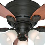 Hunter Low Profile Bronze Ceiling Fan 5 Blade 42 In