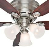 Hunter Low Profile Ceiling Fan Brushed Nickel 5 Blade 42 In