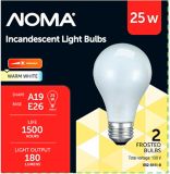 25W A15 Incandescent Bulbs, Soft White, 2-pk Canadian Tire