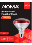 NOMA 100W PAR38 Incandescent Flood Light Bulb, Red | NOMAnull