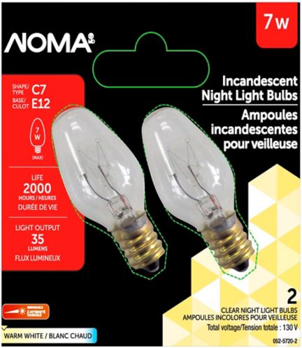 Noma 7w Incandescent Night Light Bulb, Chandelier Light Bulbs Canadian Tire