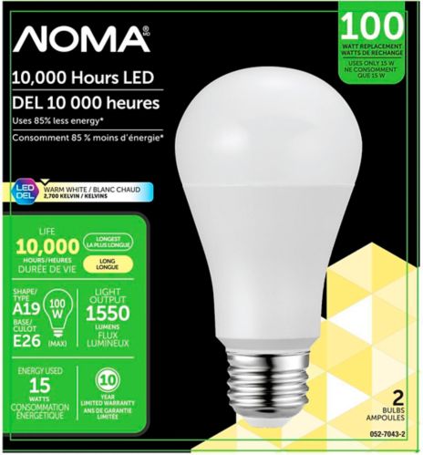 Noma Led A19 100w Light Bulbs Soft, Outdoor Flood Light Bulbs Canadian Tire