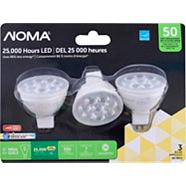 NOMA LED GU5.3 50W Dimmable Soft White Bulb, 3-pk
