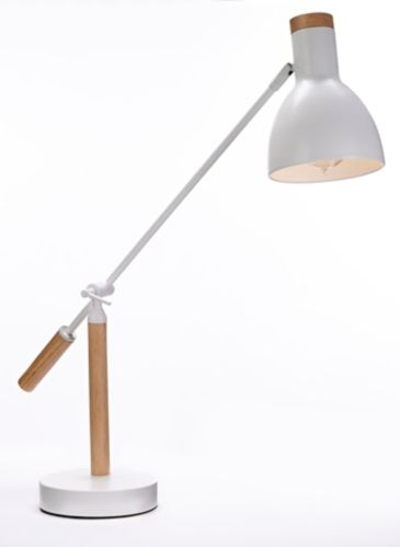 Canvas Grace Wooden Table Lamp White, Touch Lamp Switch Canadian Tire