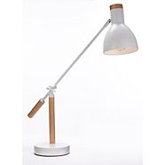 CANVAS Grace Wooden Finish Table Lamp, White