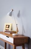 CANVAS Grace Wooden Finish Table Lamp, White | CANVASnull