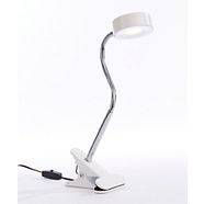 Lampe de bureau NOMA à DEL avec pince, blanc