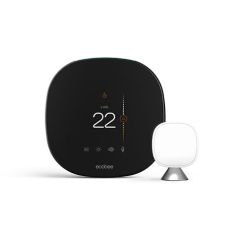 Thermostat intelligent Ecobee avec commande vocale et capteur intelligent, noir Image de l’article