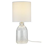 CANVAS Accent Glass Table Lamp with Linen Shade