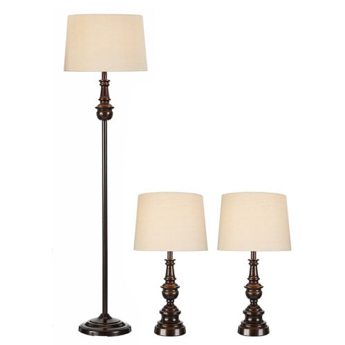 Living Bronze Floor Table Lamp Set, Floor And Table Lamp Sets Canada
