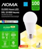 Ampoules à DEL NOMA A19, 100 W, intensité variable, blanc chaud, paq. 2 | NOMAnull