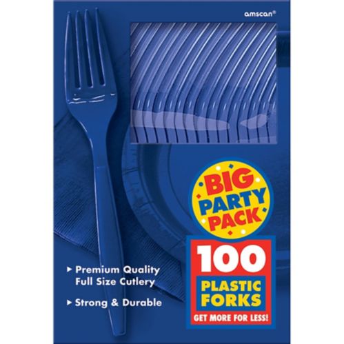 Fourchettes en plastique Big Party Pack, couleurs variées, paq. 100 Image de l’article