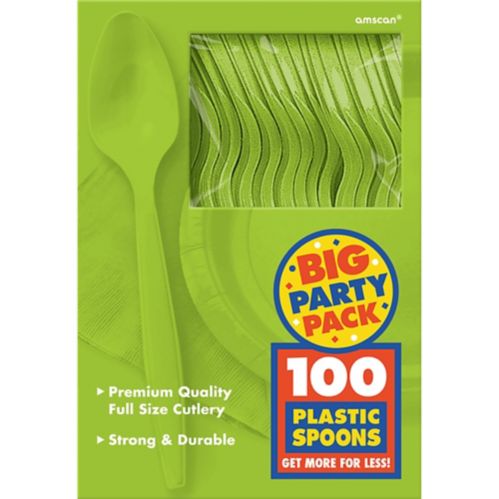 Cuillères en plastique Big Party Pack, couleurs variées, paq. 100 Image de l’article