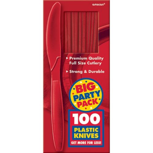 Couteaux en plastique Amscan Big Party, paq. 100 Image de l’article