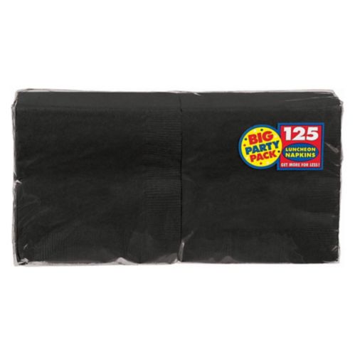 Big Party Pack 2-Ply Lunch Napkins, Black, 125-ct Product image