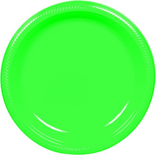 Big Party Pack Plastic Dessert Plates, Festive Green, 7-in, 50-pk Product image