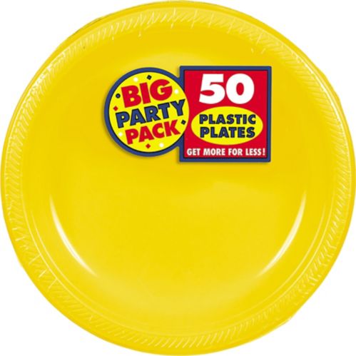 Assiettes en plastique Amscan Big Party, 7 po, paq. 50 Image de l’article