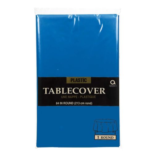 Amscan Plastic Tablecover, Round, 84-in Product image