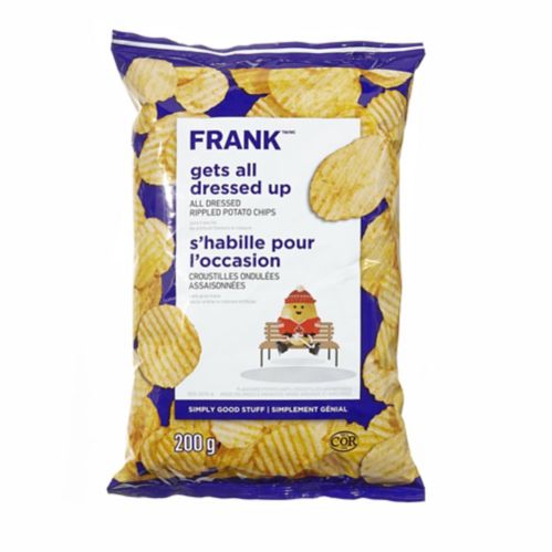 FRANK All Dressed Rippled Potato Chips, 200-g Product image