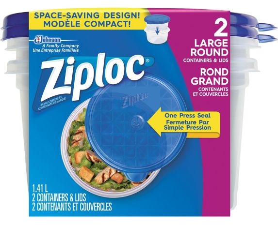 Ziploc Large Round Containers 2 Pk, Ziploc Large Round Containers