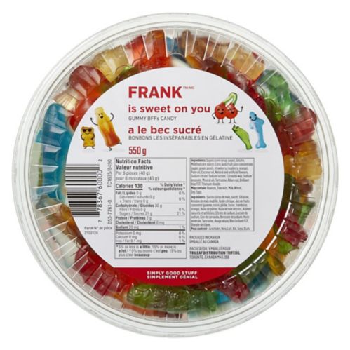 Boîte de bonbons en gelée assortis FRANK, 550 g Image de l’article