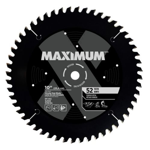 circular cutting saw metal 52t ferrous maximum blade steel canadiantire