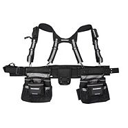 20-Pocket Builder's Tool Rig with Integrated Magnetic Storage, Black