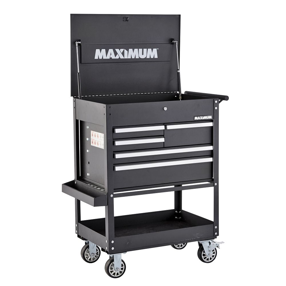 5-Drawer Mechanics Cart, 30-in Maximum