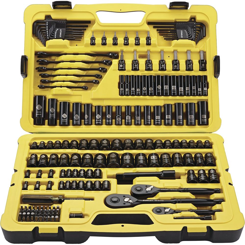 Stanley Professional Black Chrome Socket Set, 229pc Hand Tools Price