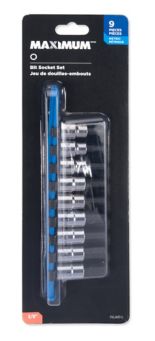 9PC HEX SET METRIC ALLEN ALAN ALLAN KEY BIT SOCKET 3//8 DRIVE 4,5,6,7,8 /& 10MM