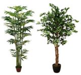 Artificial Bamboo Or Ficus Tree In Plastic Pot Assorted 6 5 Ft Canadian Tire