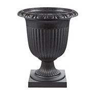 Jardinière CANVAS Tuxedo, style urne, noir, 23 po