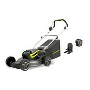 Yardworks Poly Deck 2-in-1 48V Battery, Cordless Brushed Push Lawn Mower, 17-in