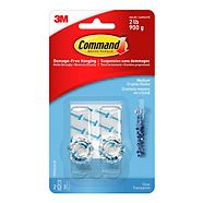 Command Ceiling Hanging Hooks White 3 Pk