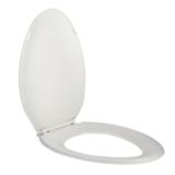 white elongated toilet seat