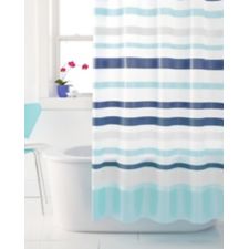 Cleanse Cabana Stripe Shower Curtain, Aqua Canadian Tire