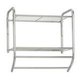 Sauder Wall-Mounted Towel Shelf/Hanger Rack For Bathroom Storage, Chrome | Saudernull