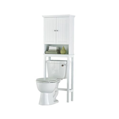 For Living Brookfield 2-Door Over-The-Toilet Spacesaver Bathroom Storage Cabinet, White Product image