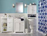 For Living Brookfield 2-Door Over-The-Toilet Spacesaver Bathroom Storage Cabinet, White | FOR LIVINGnull
