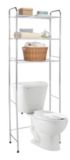 Sauder Nautilus Over-The-Toilet Spacesaver Bathroom Storage Shelf With 3 Shelves, Chrome | Saudernull