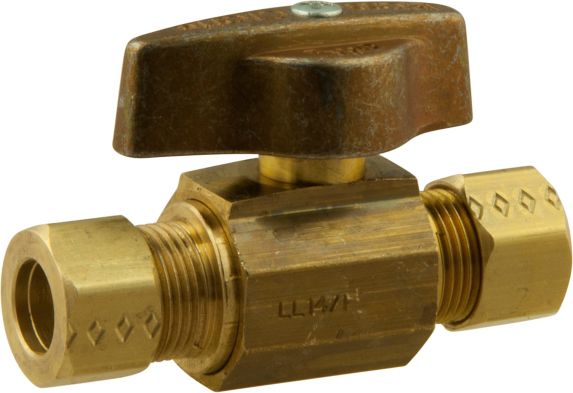 Straight Valve 1/4-in Nominal Compression x 3/8-in Outside Diameter (OD) Compression Product image