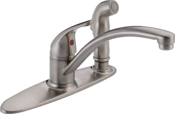 Delta Classic Stainless Steel Kitchen Faucet with Side Spray Product image
