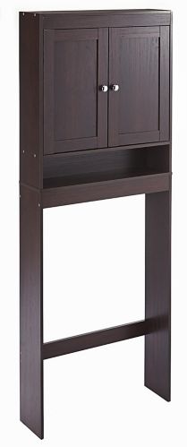For Living Orleans 2-Door Over-The-Toilet Spacesaver Bathroom Storage Cabinet, Espresso Product image