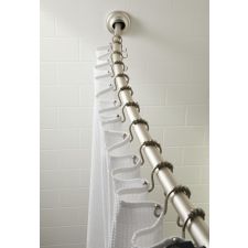 Curved Aluminum Dual Mount Shower Rod 72 In Canadian Tire