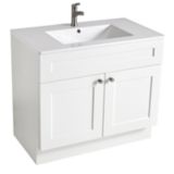 Meuble-lavabo CANVAS Milford, 2 portes, blanc, 36 po | CANVASnull