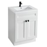 Meuble-lavabo CANVAS Langford, 2 portes, blanc, 24 po | CANVASnull