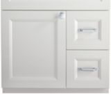 CANVAS Langford Single Door Bathroom Vanity with Two Drawers, White, 30-in | CANVASnull