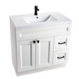 Meuble-lavabo CANVAS Langford, 1 porte, 2 tiroirs, blanc, 36 po | CANVASnull