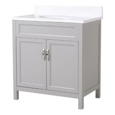 Meuble Lavabo Canvas Elena Pour Salle De Bains Gris Canadian Tire